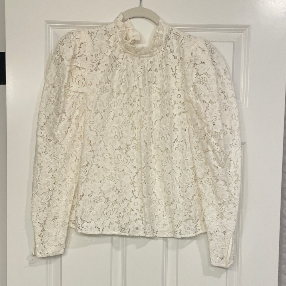 Express Women's Lace Top - White